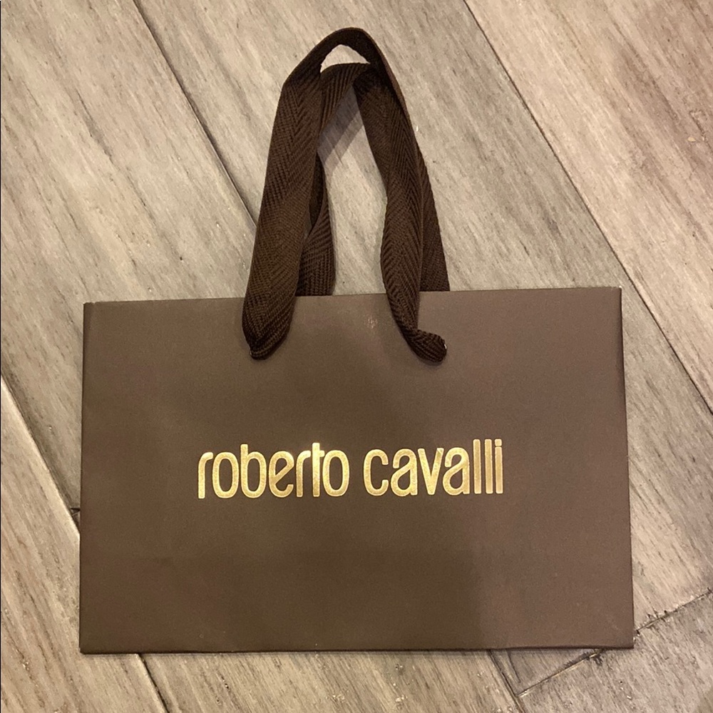 Roberto Cavalli shopping bag/ gift bag with fabric handles